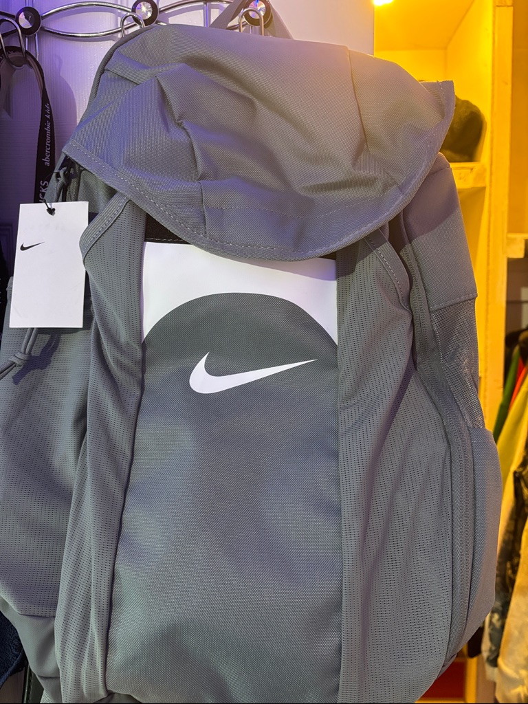 Nike Gray Backpack With White Swoosh